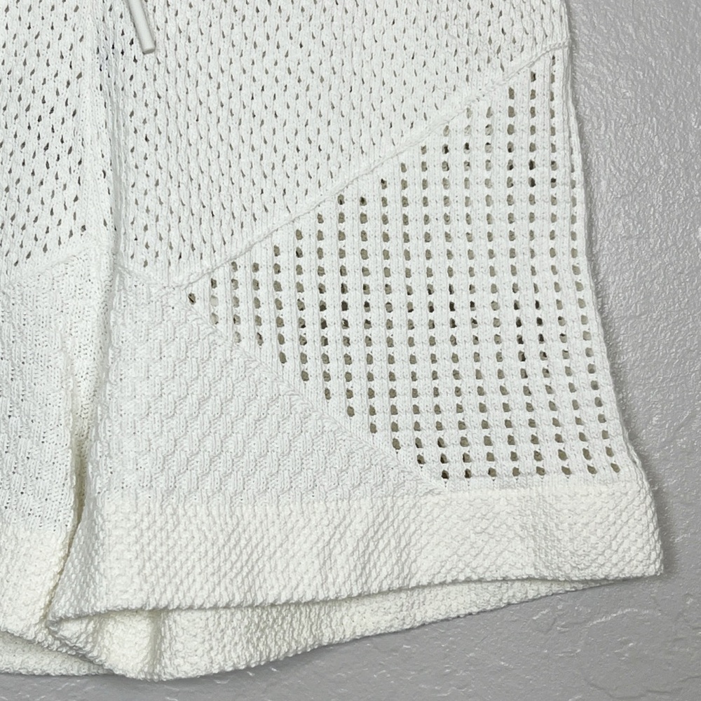 ZIMMERMANN Women’s Size 2/ US 8 White Raie Mesh Crochet-Knit Cotton Shorts - Picture 8 of 15